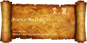 Kurtz Majlát névjegykártya